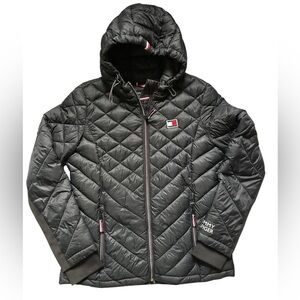 Tommy Hilfiger Black Quilted Winter Jacket. Women’s Medium. Like New